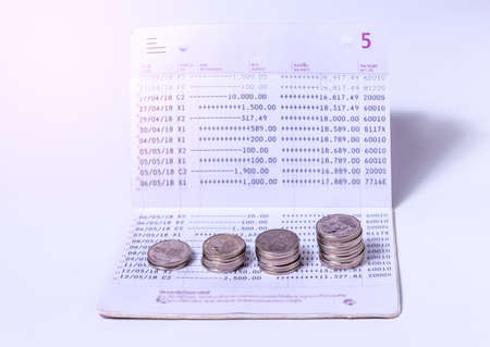 Bank book and Account bank, Save money and account banking for finance concept