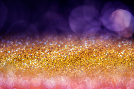 Light abstract dark bokeh christmas circle color glitter blurred black backgroundの写真素材