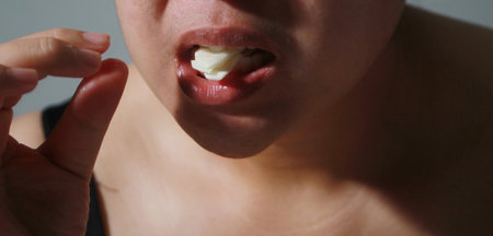 woman eating fresh vegetables It's a diet to lose weight to get in better shape, Maintaining health,...