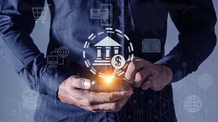 Online banking and internet savings banks, online savings, internet financial transactions,...