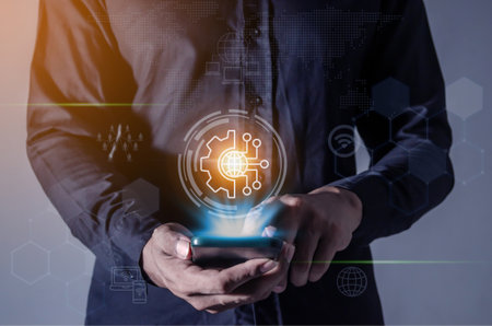 Interconnect, Interconnected Concept; People connect via wireless internet in a world of digital...