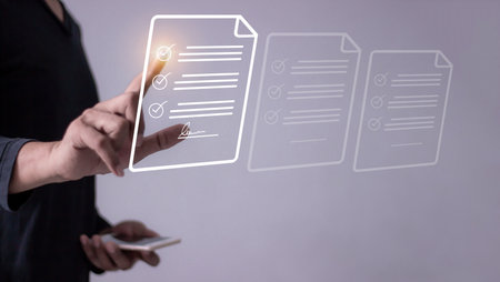 Young man with smartphone mobile hand touching to sign a business contract online, Electronic...