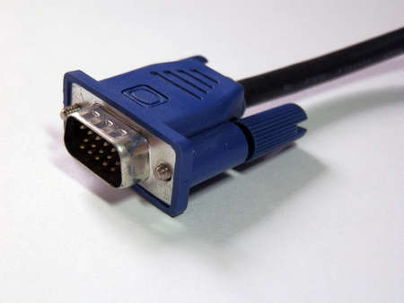 cable vga on white backgroundの写真素材
