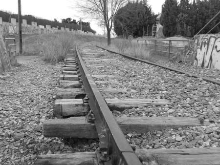 Old aged railwayの写真素材