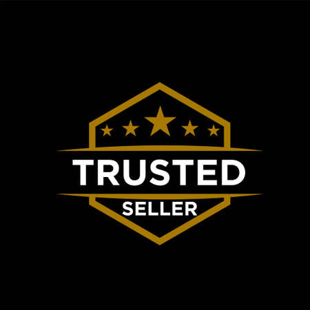 trusted seller logo icon badgeのイラスト素材