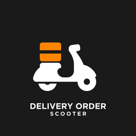 scooter delivery logo icon designのイラスト素材