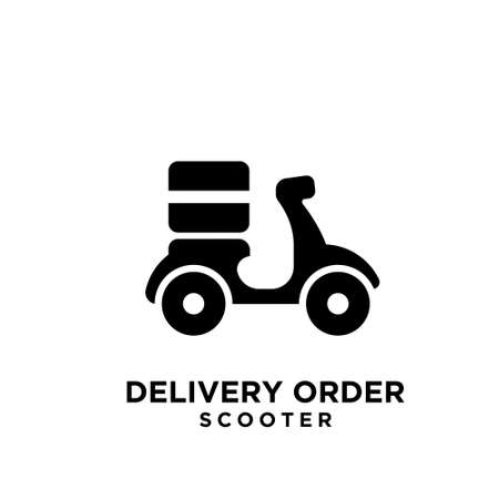 scooter delivery logo icon designのイラスト素材