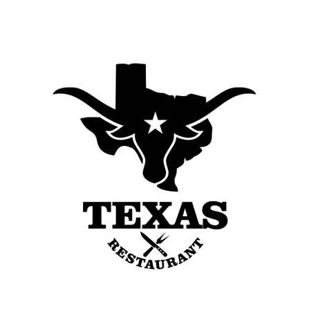 texas restaurant longhorn logo icon designのイラスト素材