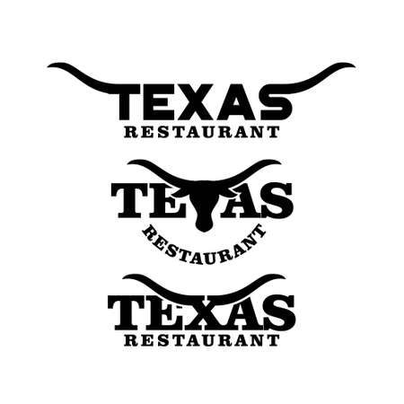 texas restaurant longhorn logo icon designのイラスト素材