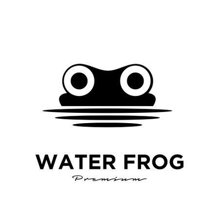 simple toad frog vector illustration logo concept flat designのイラスト素材