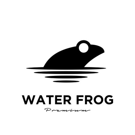 simple toad frog vector illustration logo concept flat designのイラスト素材