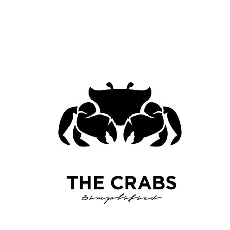simple Crab Logo Design Vector Template Modern Design Vector Illustration isolated backgroundのイラスト素材
