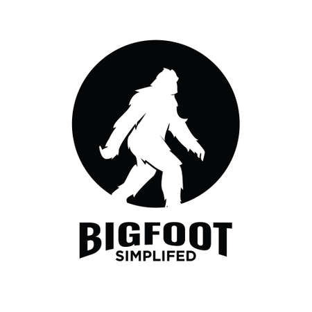 premium logo of big foot yeti vector icon illustration design isolated backgroundのイラスト素材