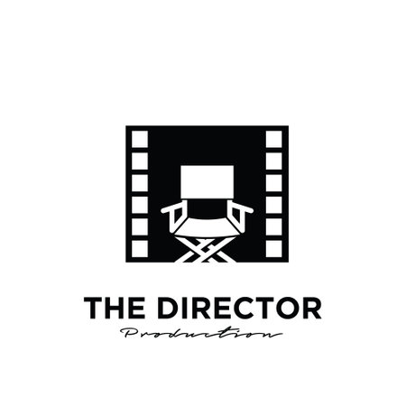 Studio Movie Video Cinema Cinematography Film Production logo design vector icon illustration Isolated White Backgroundのイラスト素材