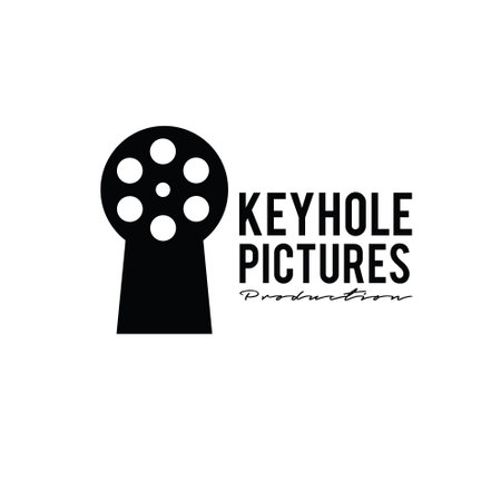 Private Cinema Studio Movie Video Cinematography Film Production concept padlock with film roll logo design vector icon illustration Isolated White Backgroundのイラスト素材