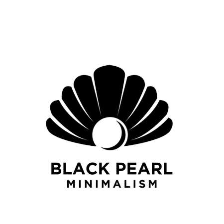 simple black pearl minimalism vector icon logo illustration design isolated backgroundのイラスト素材
