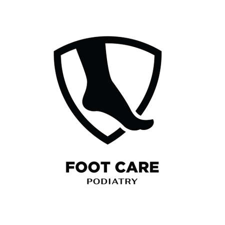 ankle foot podiatry vector line logo icon illustration design isolated backgroundのイラスト素材