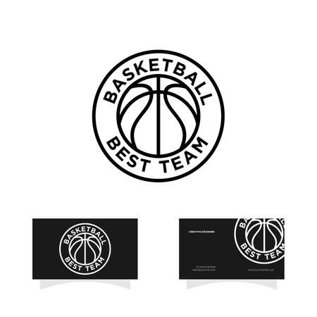 Basketball badge game sport club logo designのイラスト素材