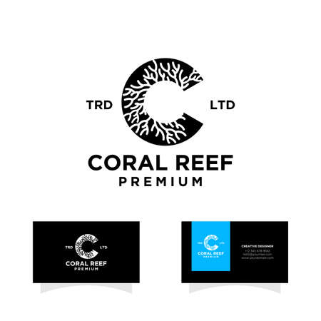 Coral reef logo vector graphic for any businessのイラスト素材