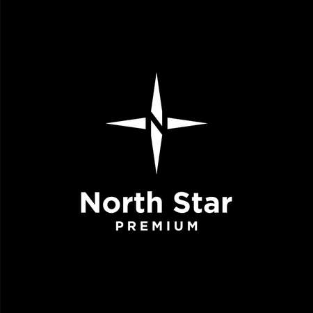 Letter N for north and star logo icon vector template on white backgroundのイラスト素材