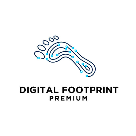 Digital Footprint logo icon design illustration templateのイラスト素材