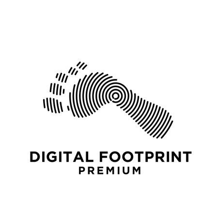 Digital Footprint logo icon design illustration templateのイラスト素材