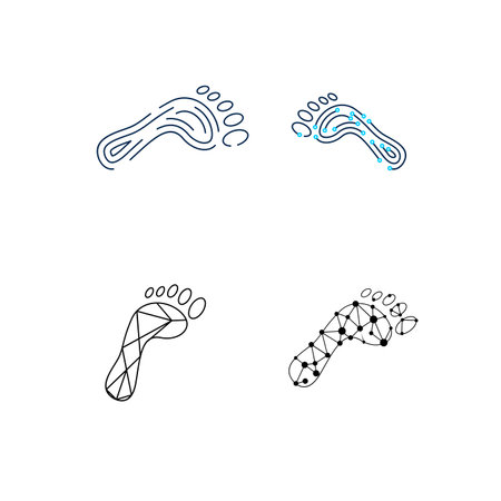 Digital Footprint logo icon design illustration templateのイラスト素材