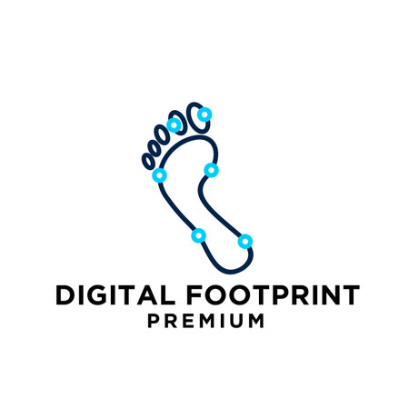 Digital Footprint logo icon design illustration templateのイラスト素材
