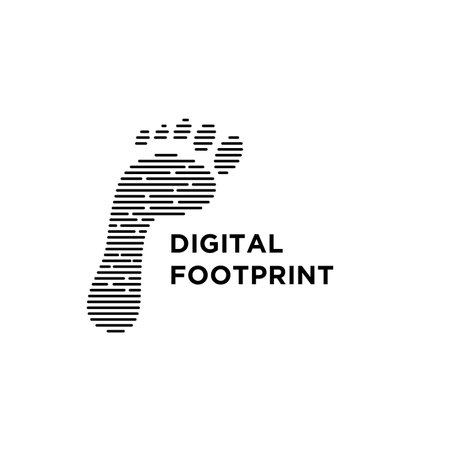 Digital Footprint logo icon design illustration templateのイラスト素材