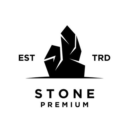Stone logo icon design illustration templateのイラスト素材