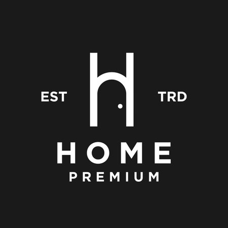 House H letter logo icon design illustration templateのイラスト素材