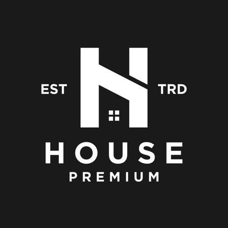 House H letter logo icon design illustration templateのイラスト素材