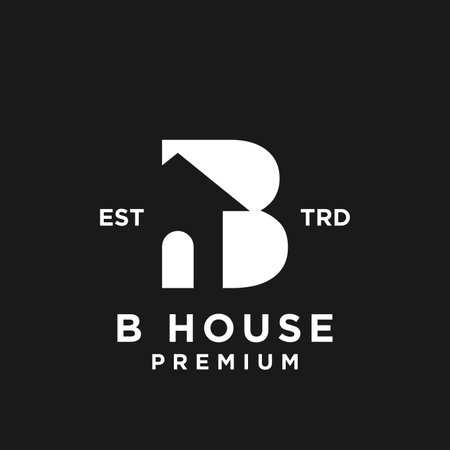B House minimalist logo icon design templateのイラスト素材
