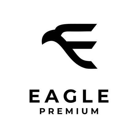 E eagle letter icon design illustrationのイラスト素材