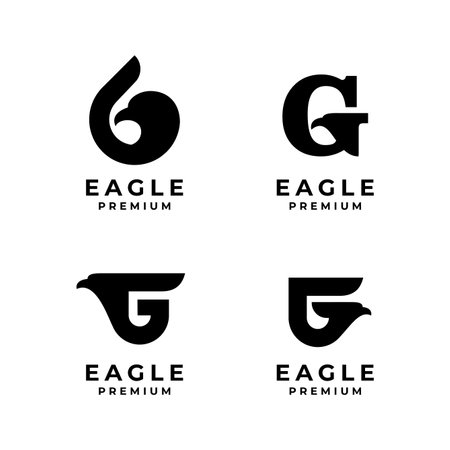 G eagle letter set collection icon design illustration templateのイラスト素材