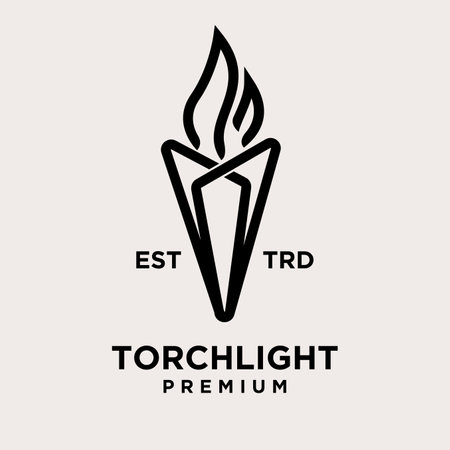 Torch infinity icon design illustration Templateのイラスト素材