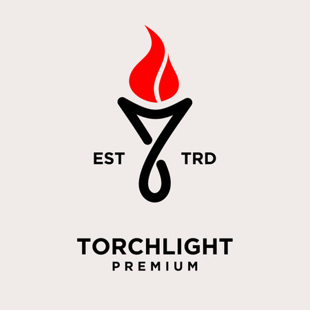 Torch infinity icon design illustration Templateのイラスト素材