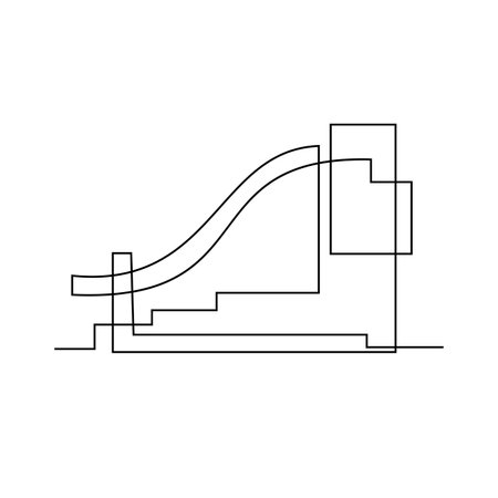 Architecture house line illustration design templateのイラスト素材