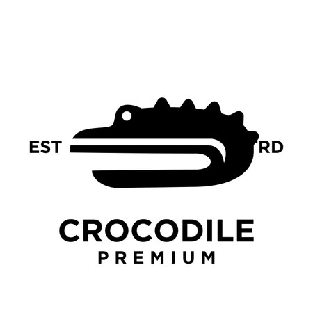 Crocodile icon design illustration templateのイラスト素材