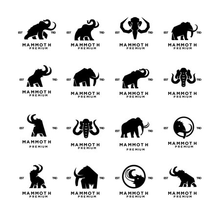 Mammoth icon design icon illustration templateのイラスト素材