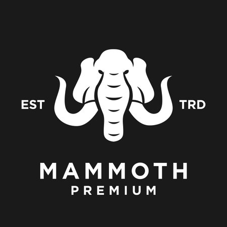 Mammoth icon design icon illustration templateのイラスト素材