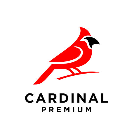 Cardinal bird modern simple template designのイラスト素材
