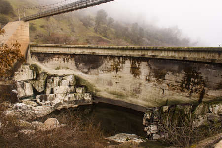 Face of small concrete damの写真素材