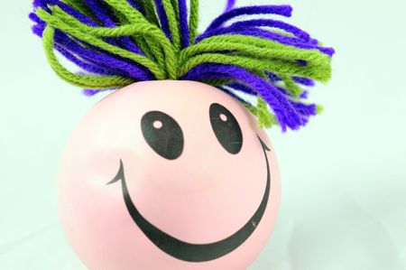 happy face squeeze and stress toyの写真素材
