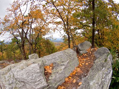 Fall Foliage in Ny State Shawanagunk Mountains (The Gunks)の写真素材