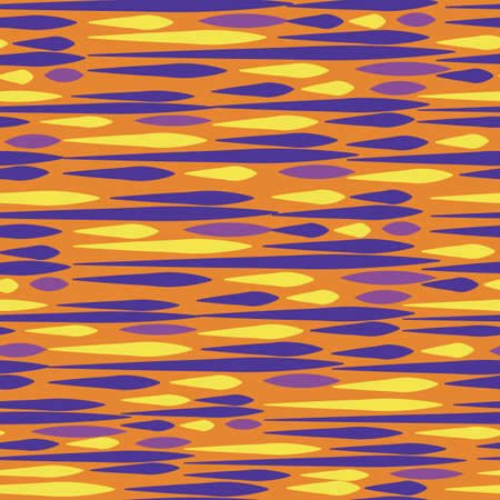 Orange with yellow and violet geometric shapes seamless pattern background design.のイラスト素材