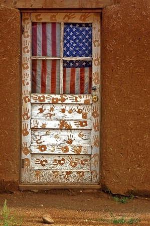 Flag Doorの写真素材