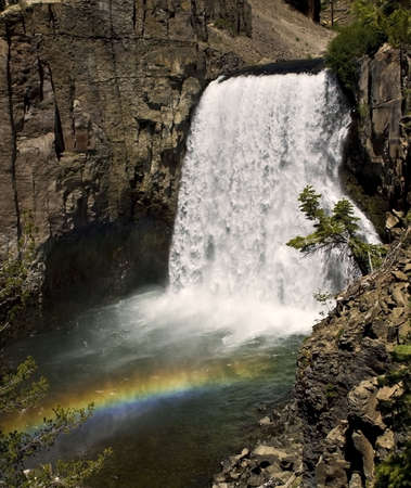 Rainbow Falls in Devil's Postpile National Monumentの写真素材