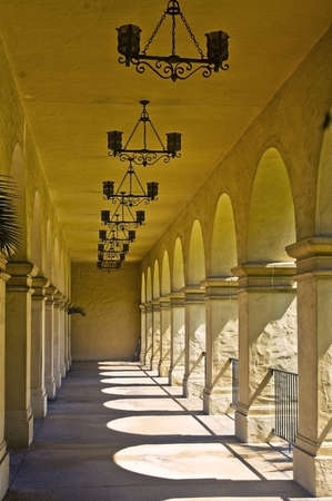 Hallway at Balboa Park in San Diegoの写真素材