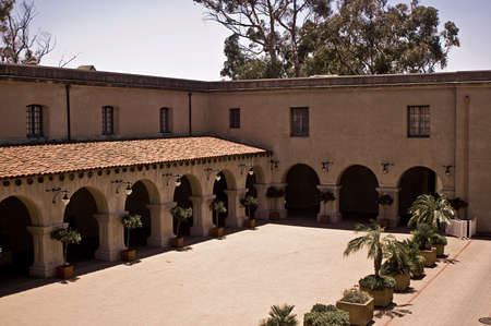 Casa del Prado Plaza in Balboa Park in San Diegoの写真素材